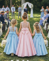 Satin Lace Back Flower Girl Dress Detail  [Shared]