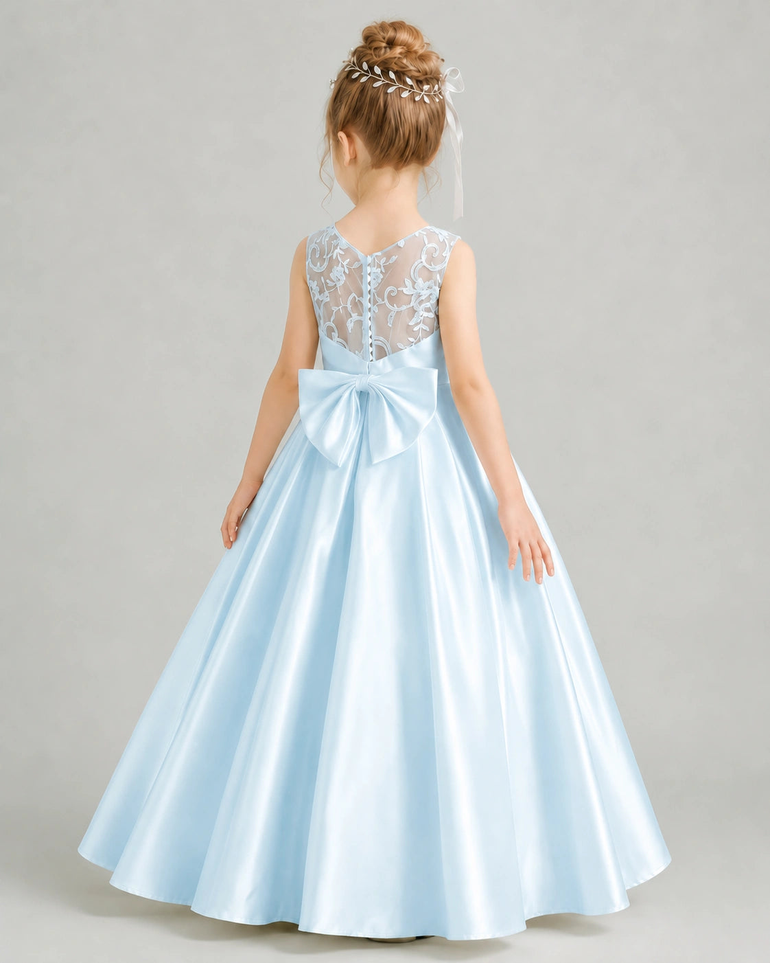 Baby Blue Flower Girl Dress