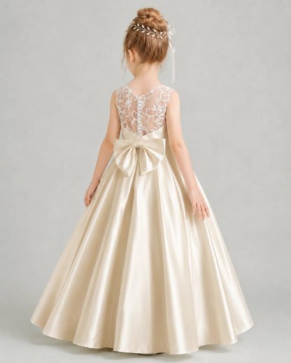 Champagne Flower Girl Dress
