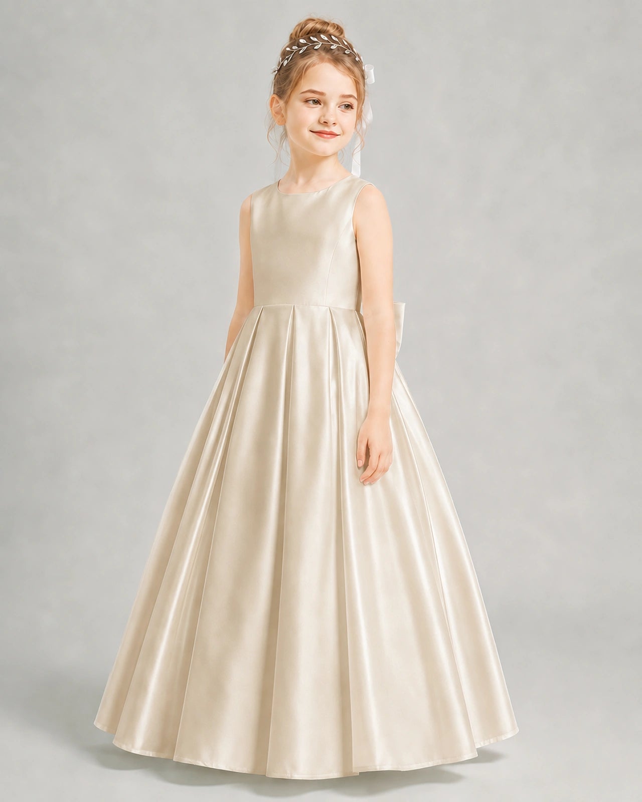 Champagne Flower Girl Dress