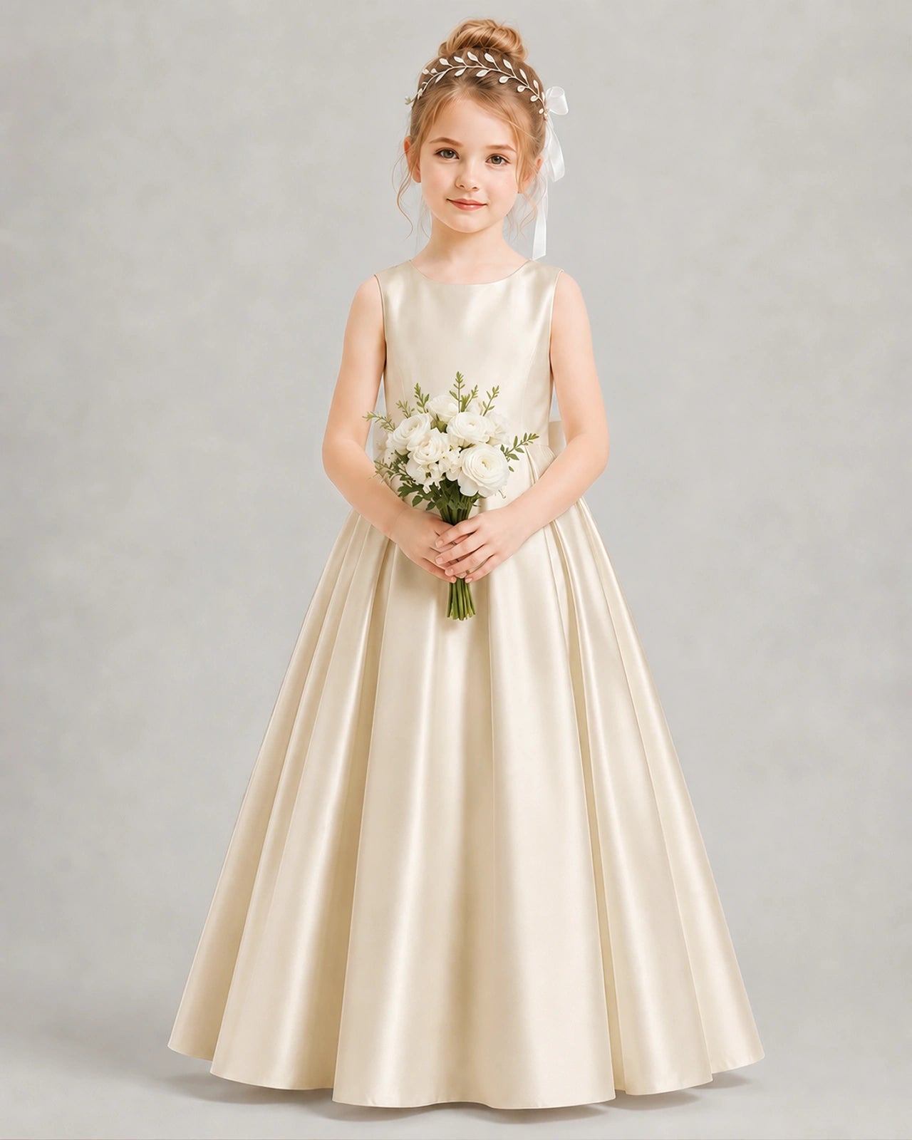 Champagne Flower Girl Dress