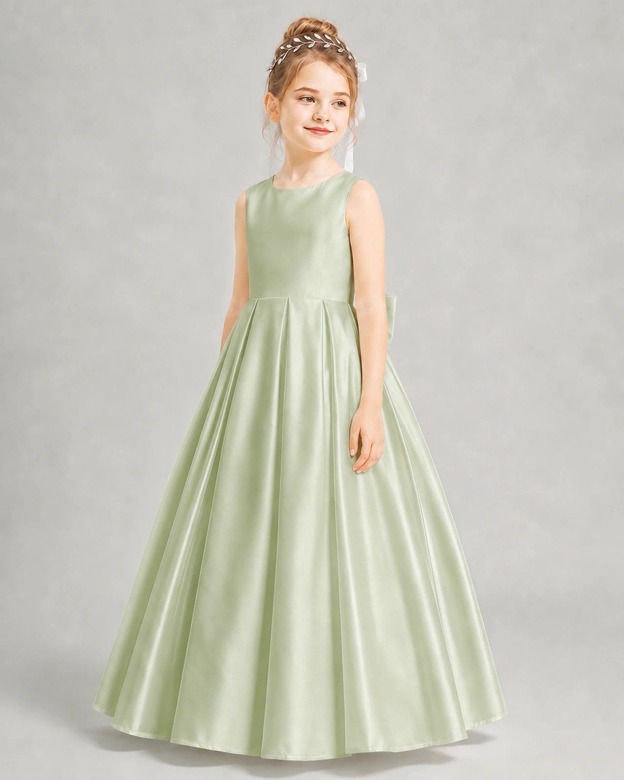 Sage Green Flower Girl Dress