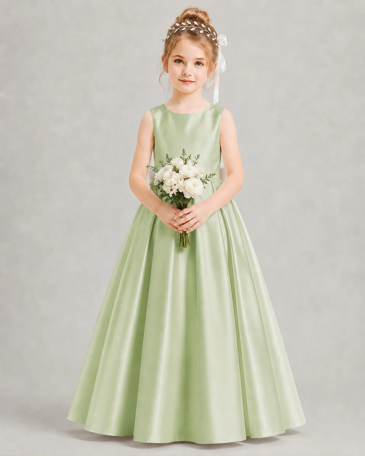 Sage Green Flower Girl Dress
