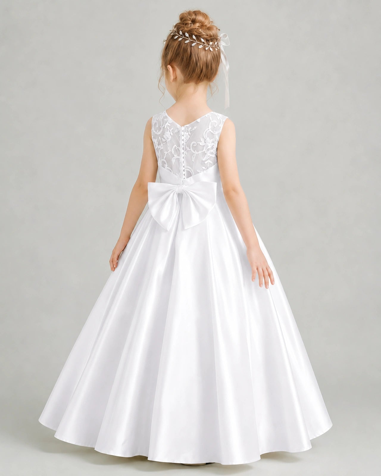 White Flower Girl Dress