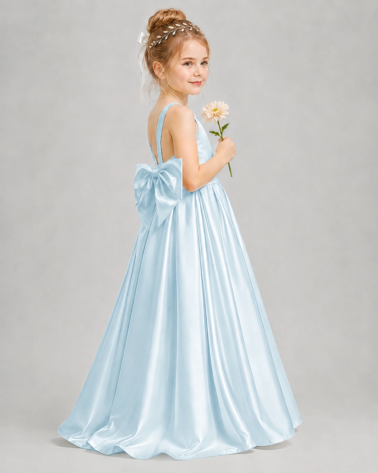 Baby Blue Flower Girl Dress 