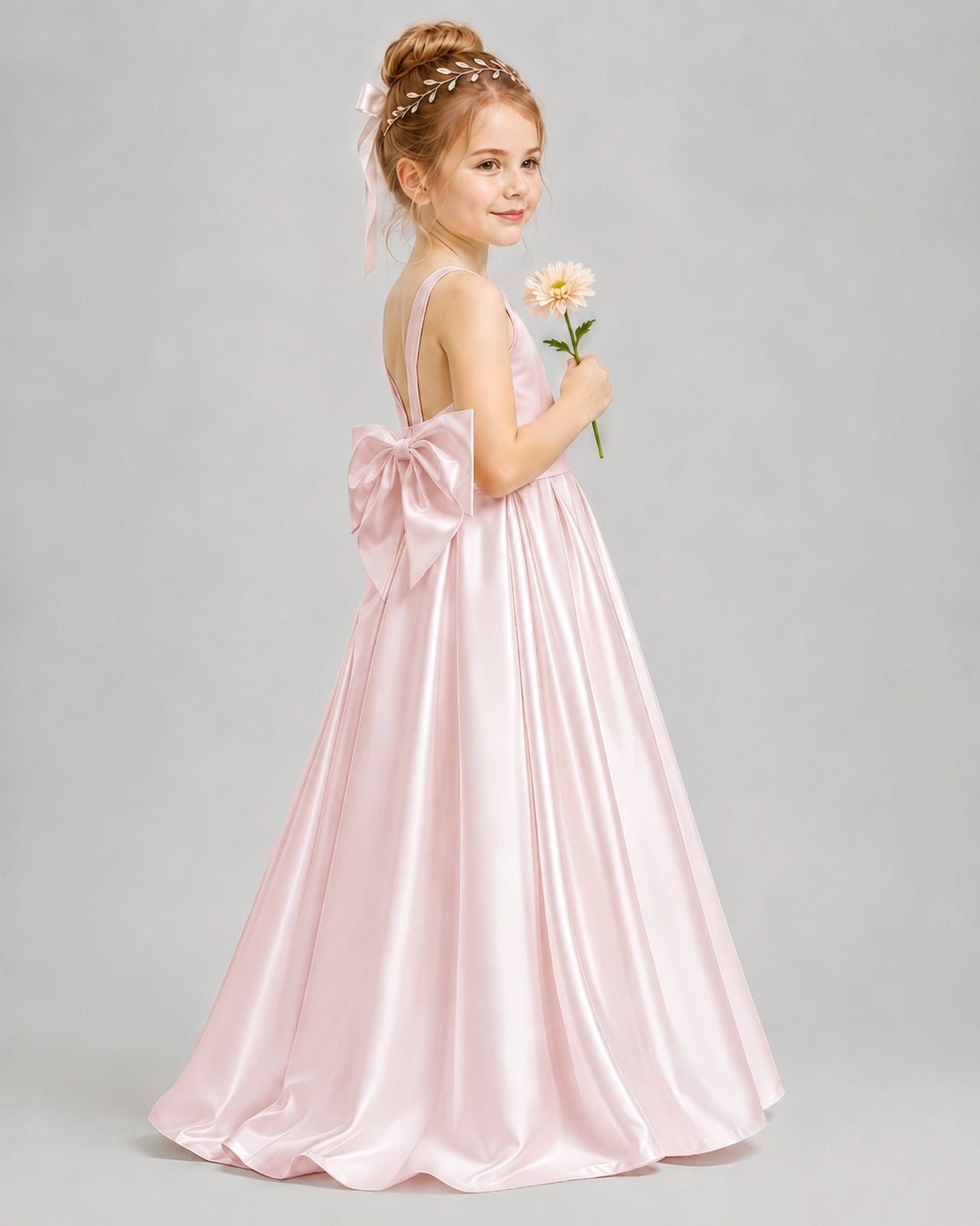 Blush Pink Flower Girl Dress 