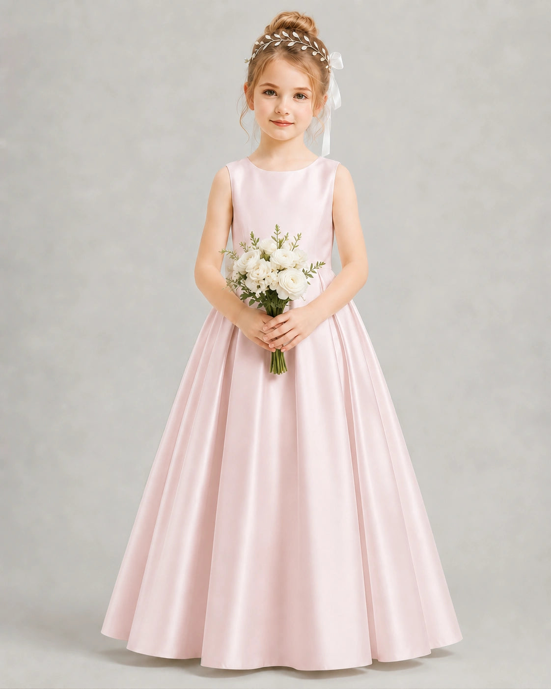 Blush Pink Flower Girl Dress 