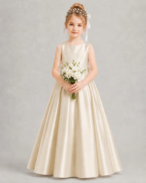 Champagne Flower Girl Dress 