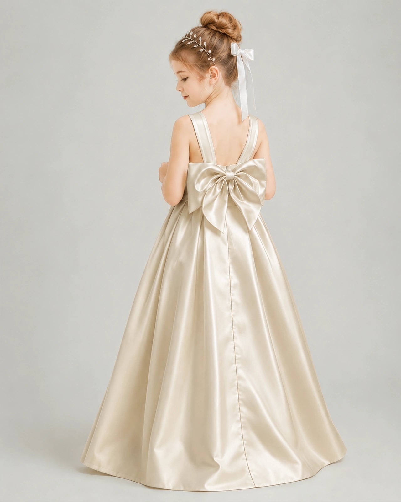 Champagne Flower Girl Dress 