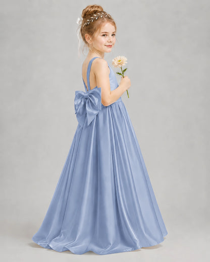 Dusty Blue Flower Girl Dress 