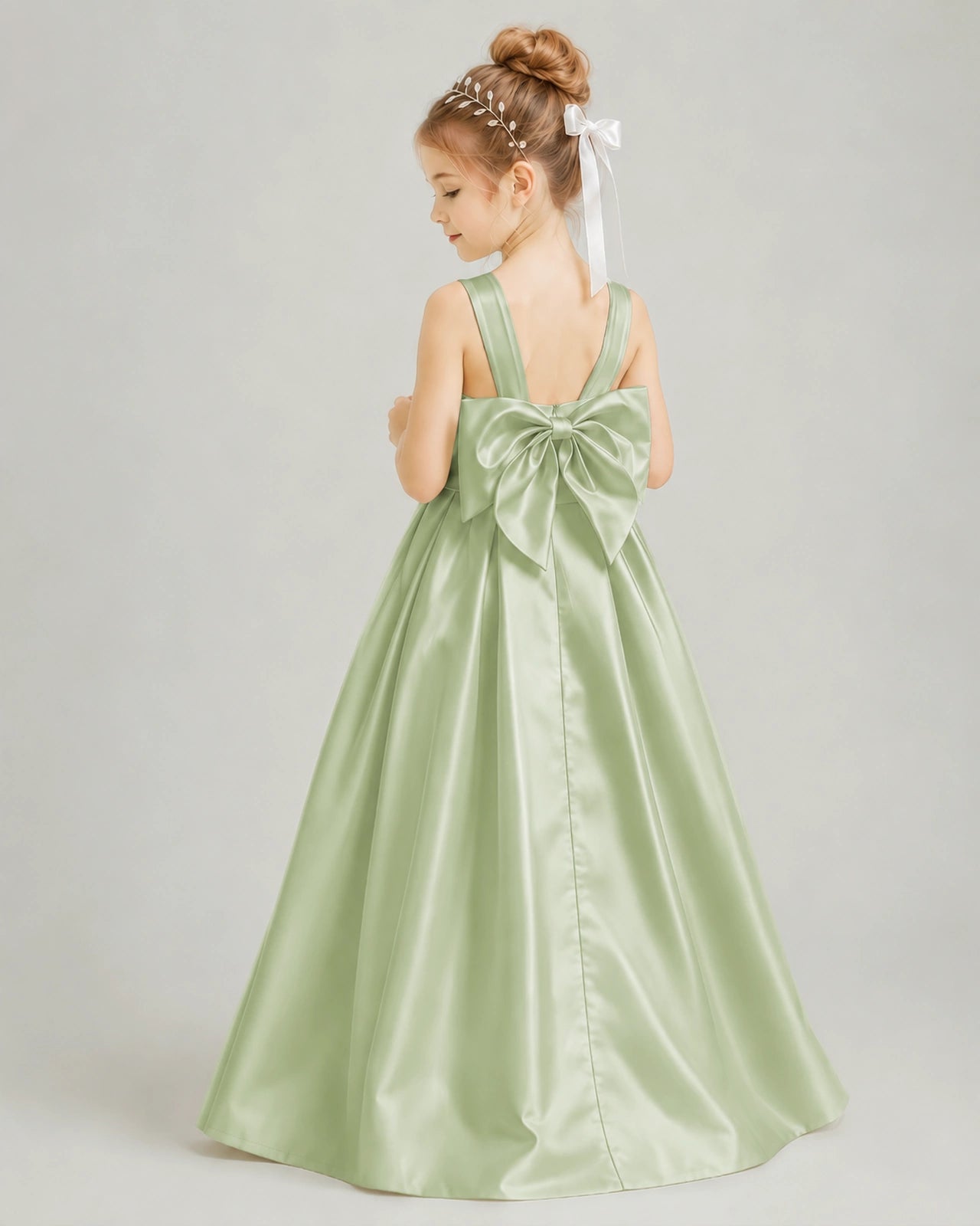 Sage Green Flower Girl Dress 