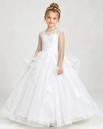 White Flower Girl Dress 
