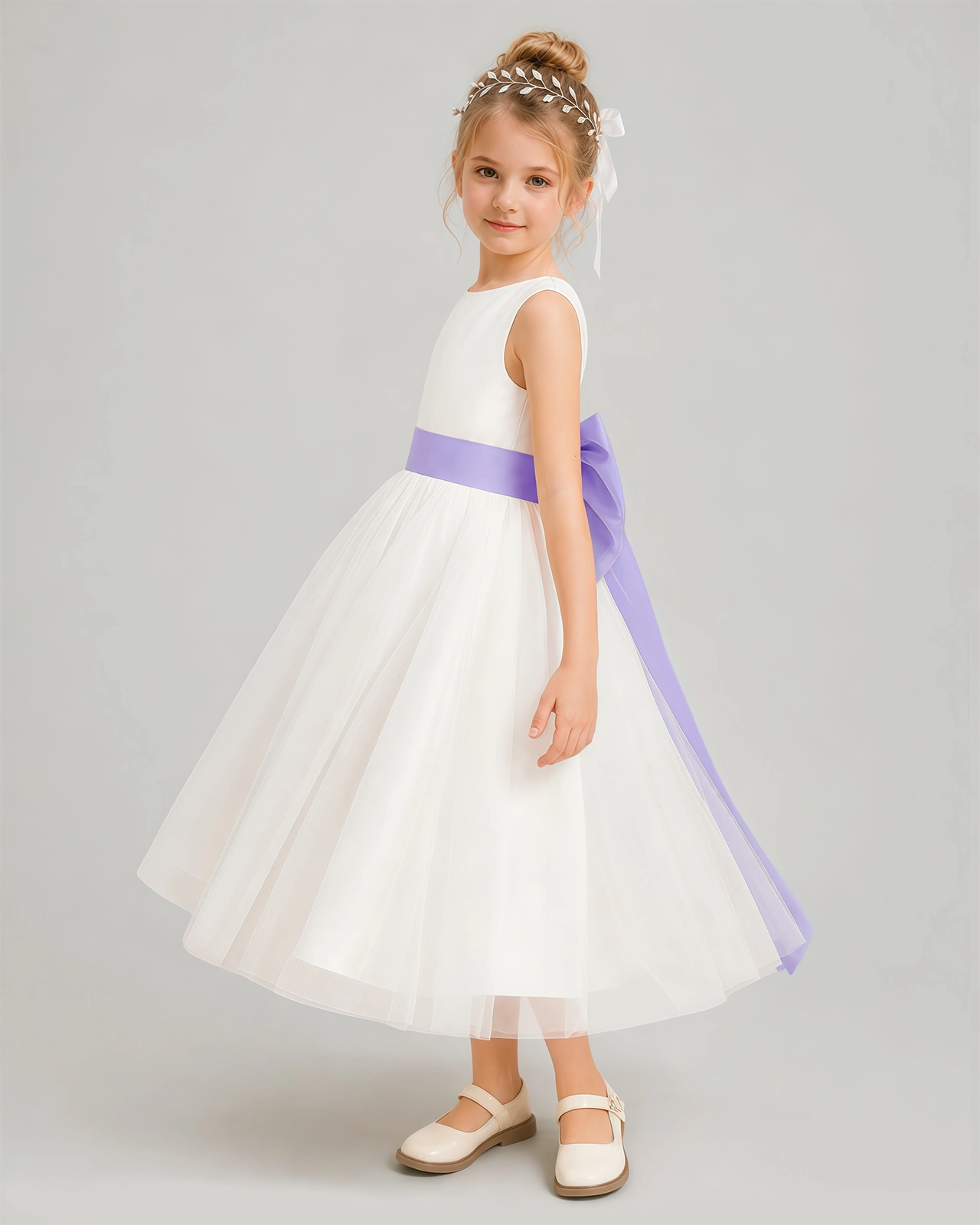 Lavender Flower Girl Dress