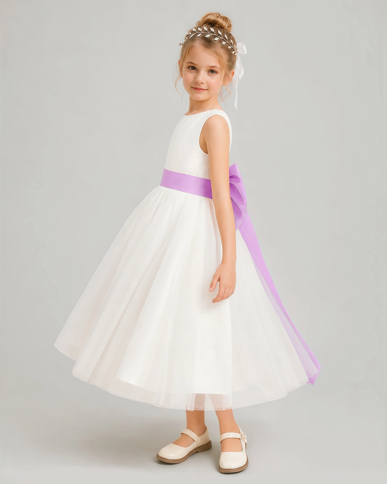 Lilac Flower Girl Dress