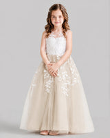 Champagne Ball Gown Flower Girl Dresses Front