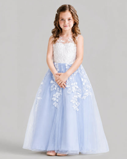 Lavender Ball Gown Flower Girl Dresses Front
