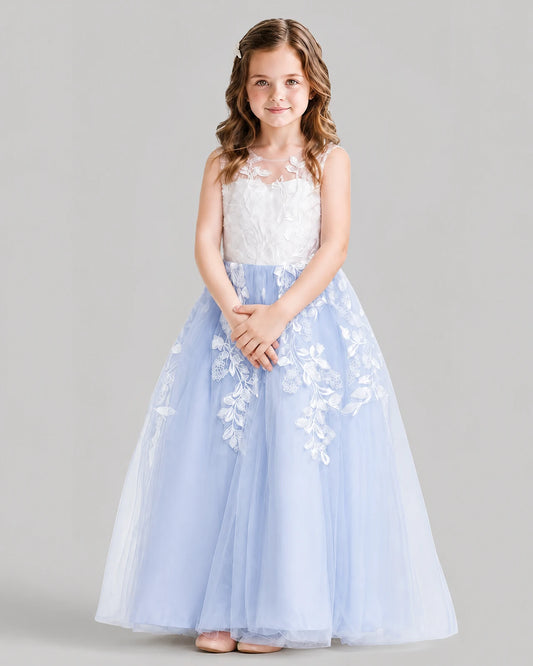 Lavender Ball Gown Flower Girl Dresses Front