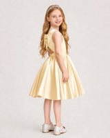 Daffodil Satin A-line Junior Bridesmaid Dress Side View