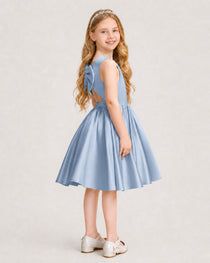 Dusty Blue Junior Bridesmaid Dress