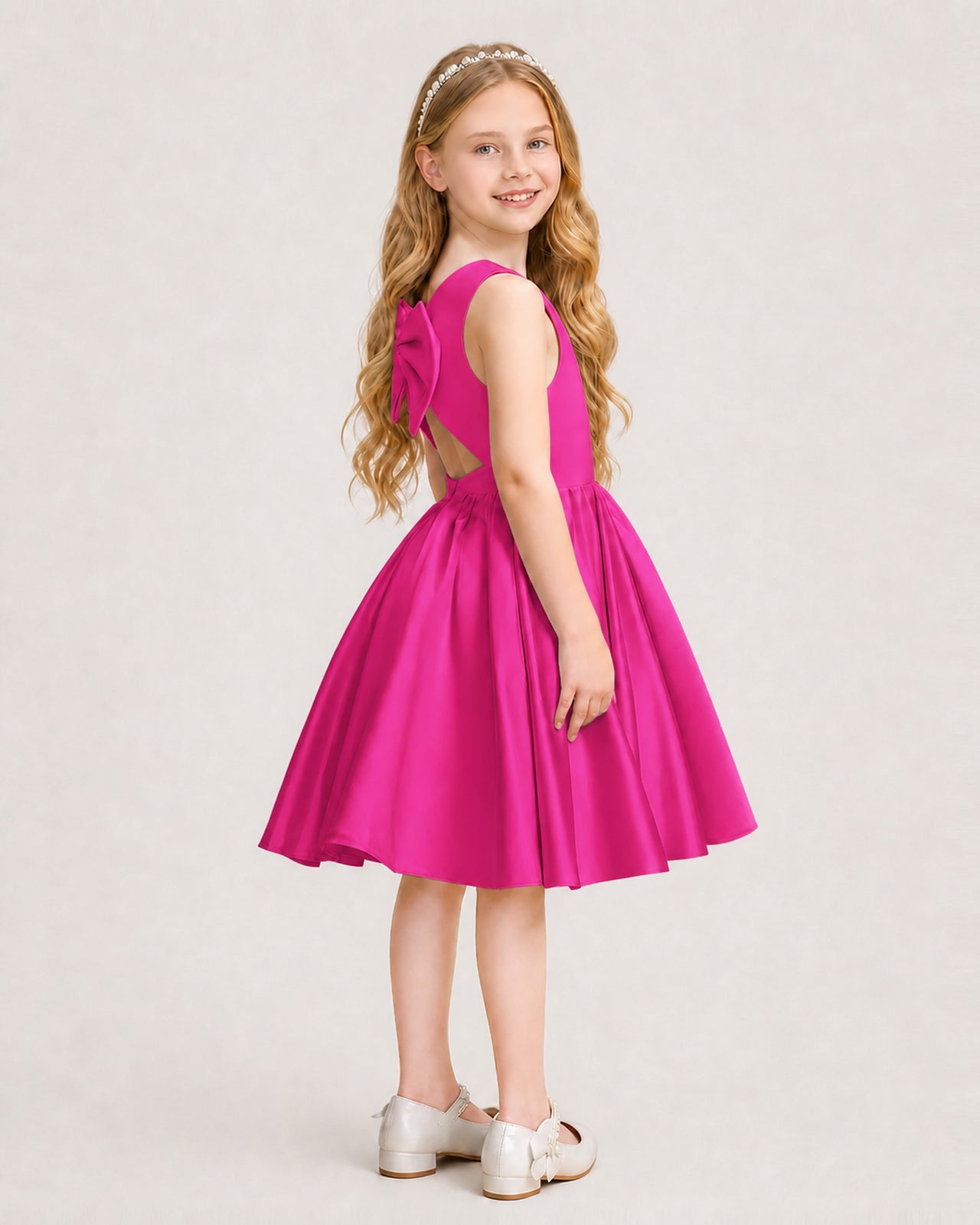 Hot Pink Junior Bridesmaid Dress