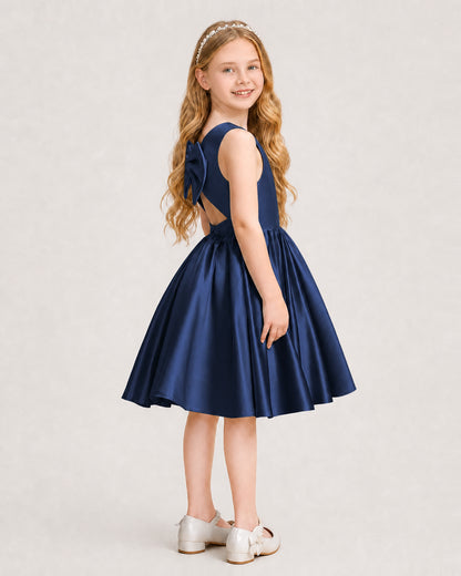 Navy Blue Junior Bridesmaid Dress