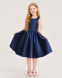 Navy Blue Junior Bridesmaid Dress