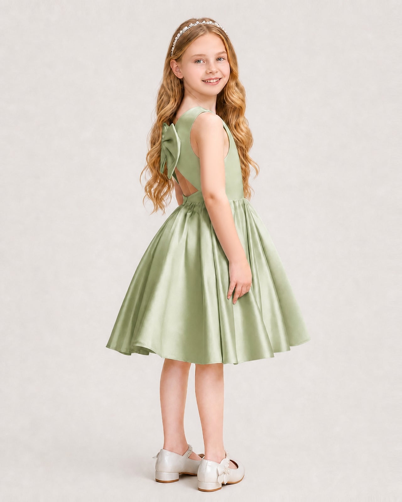Sage Green Junior Bridesmaid Dress