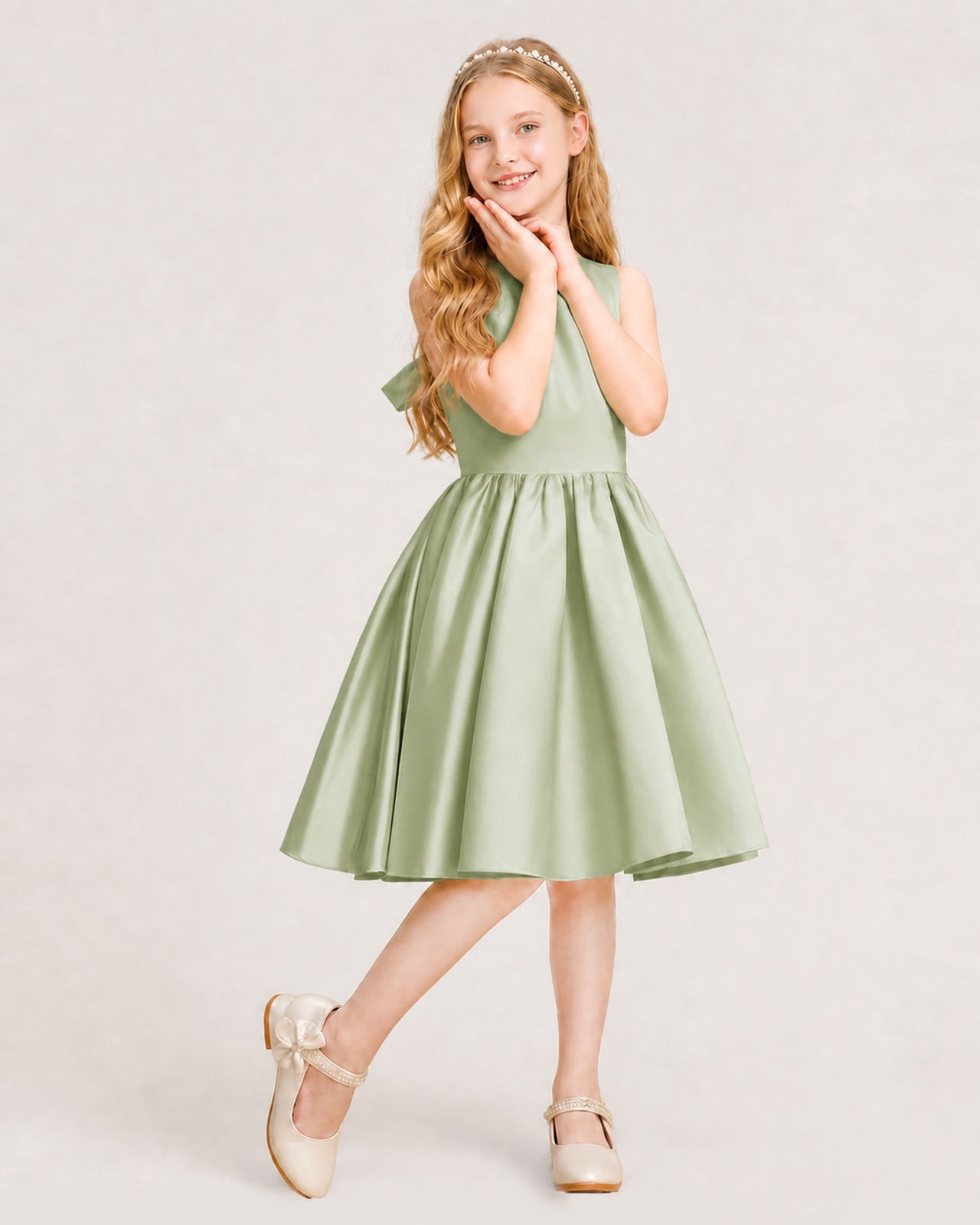 Sage Green Junior Bridesmaid Dress