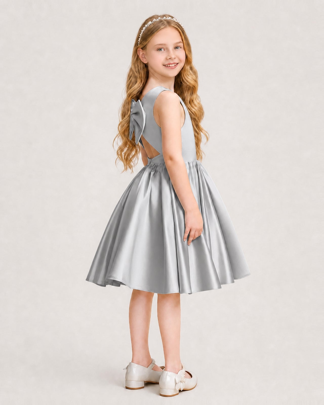 Silver Junior Bridesmaid Dress