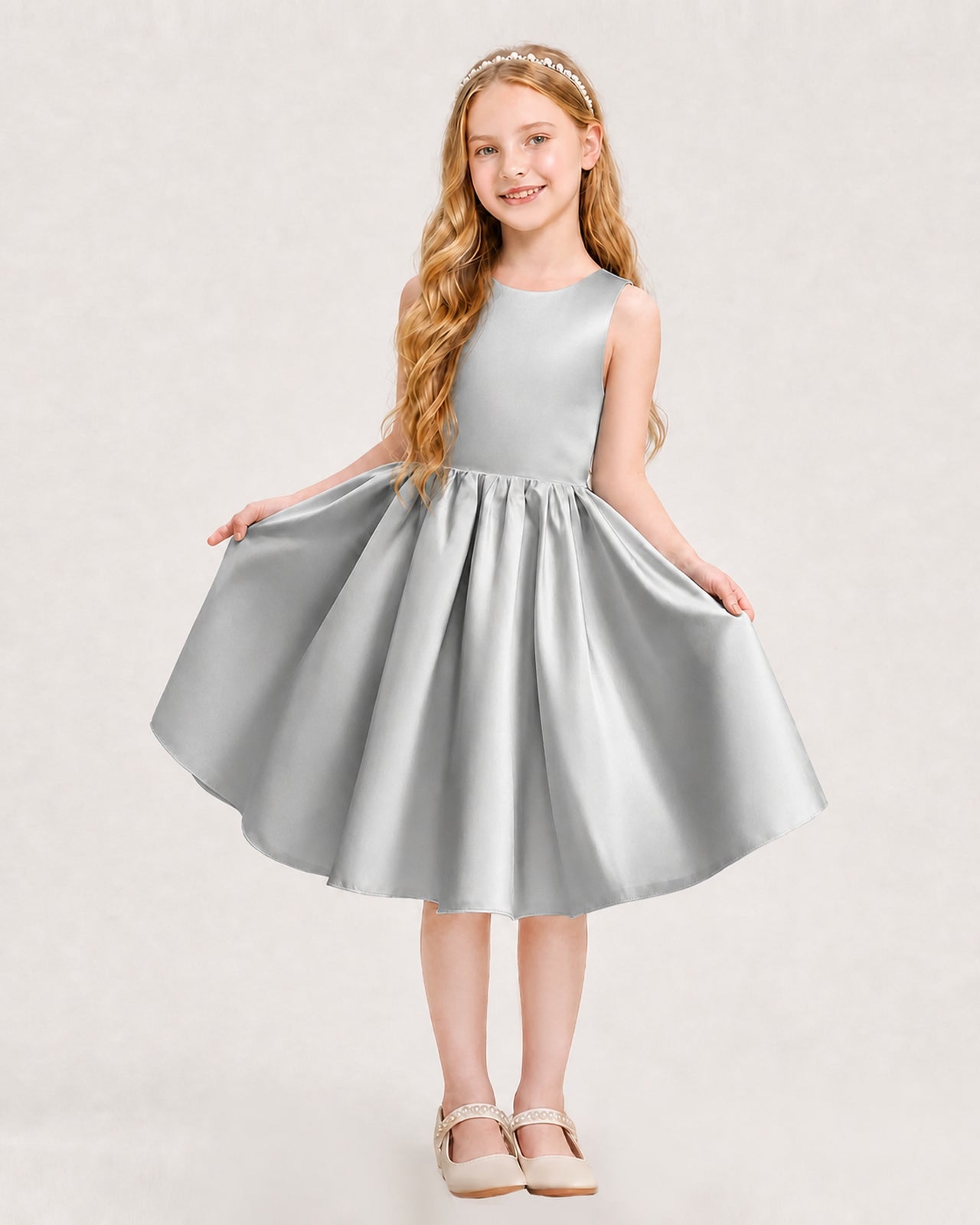 Silver Junior Bridesmaid Dress