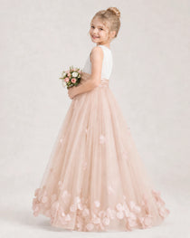 Blush Pink Flower Girl Dress