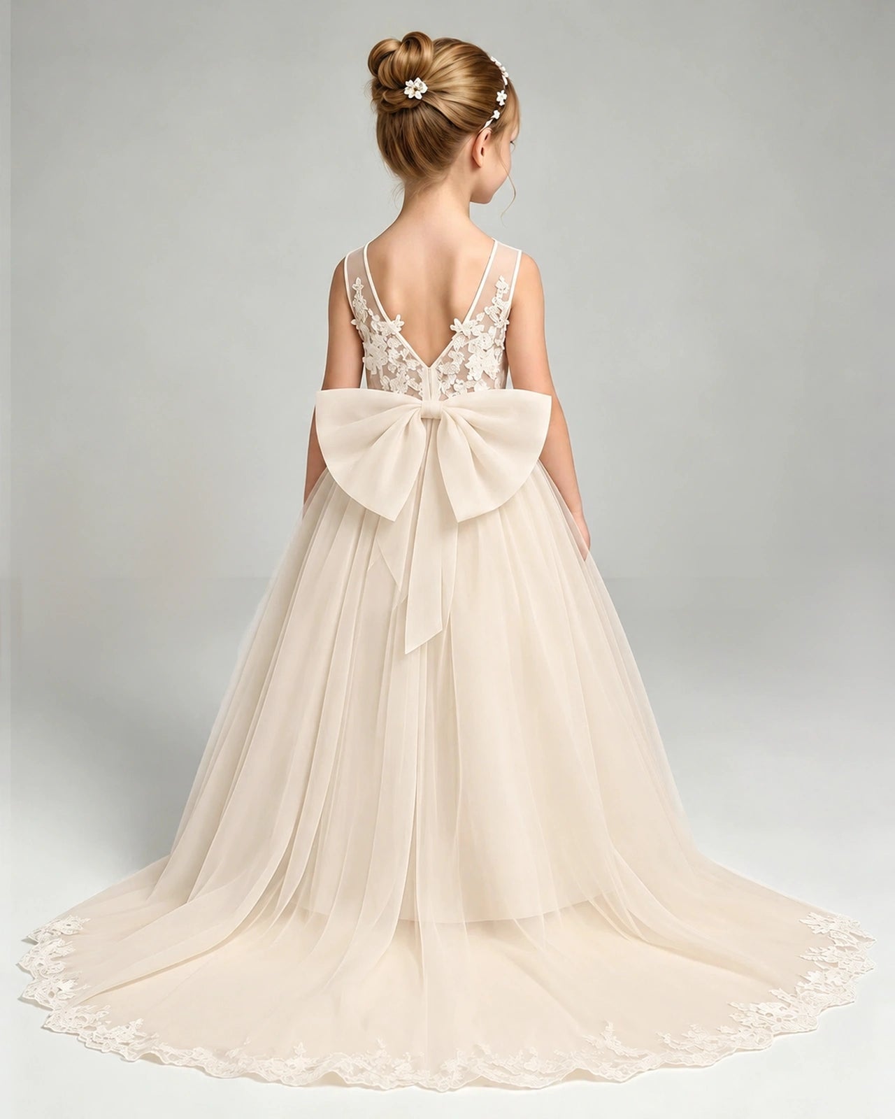 Champagne Flower Girl Dress