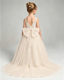 Champagne Flower Girl Dress