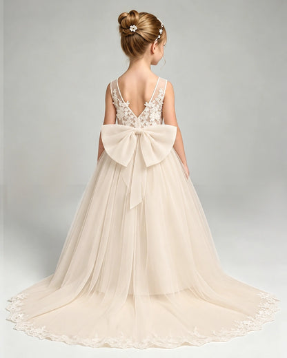 Champagne Flower Girl Dress