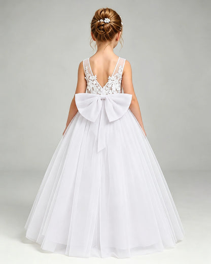 White Flower Girl Dress