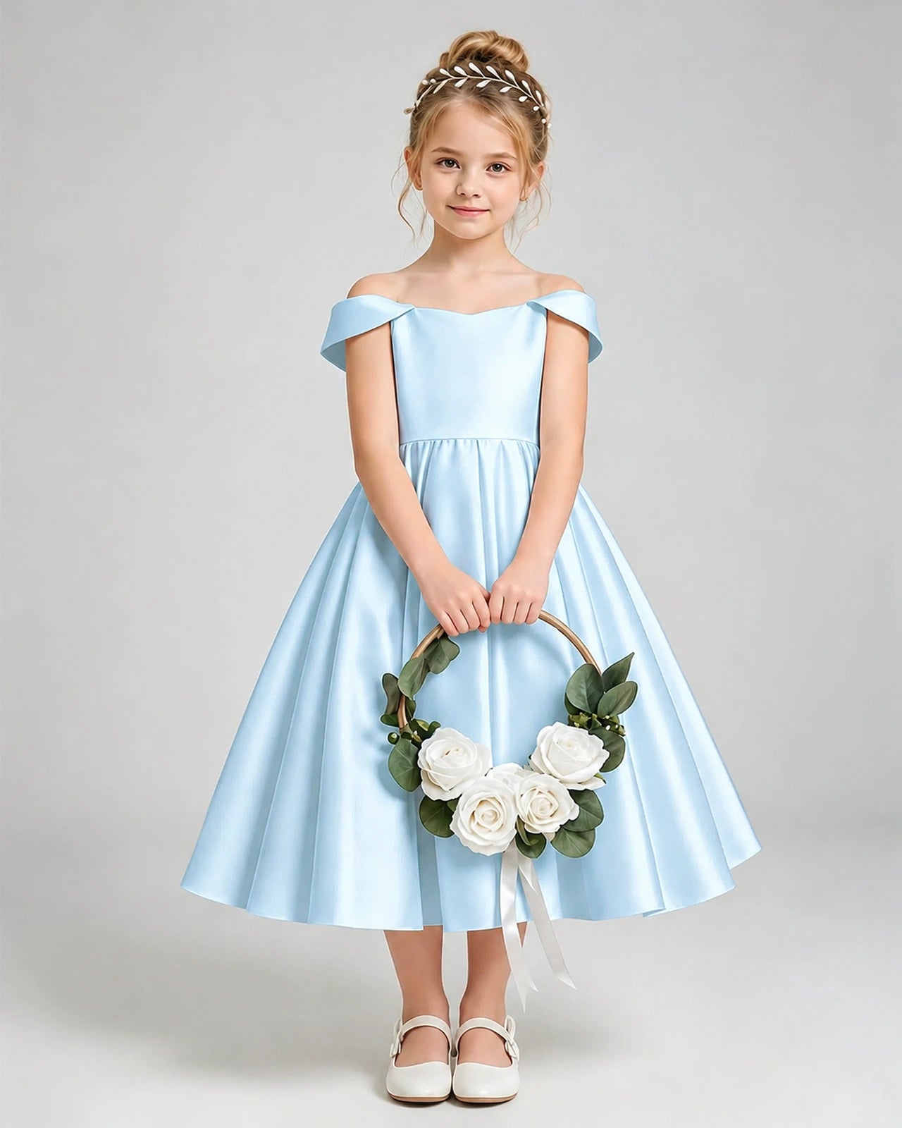 Baby Blue Flower Girl Dress 