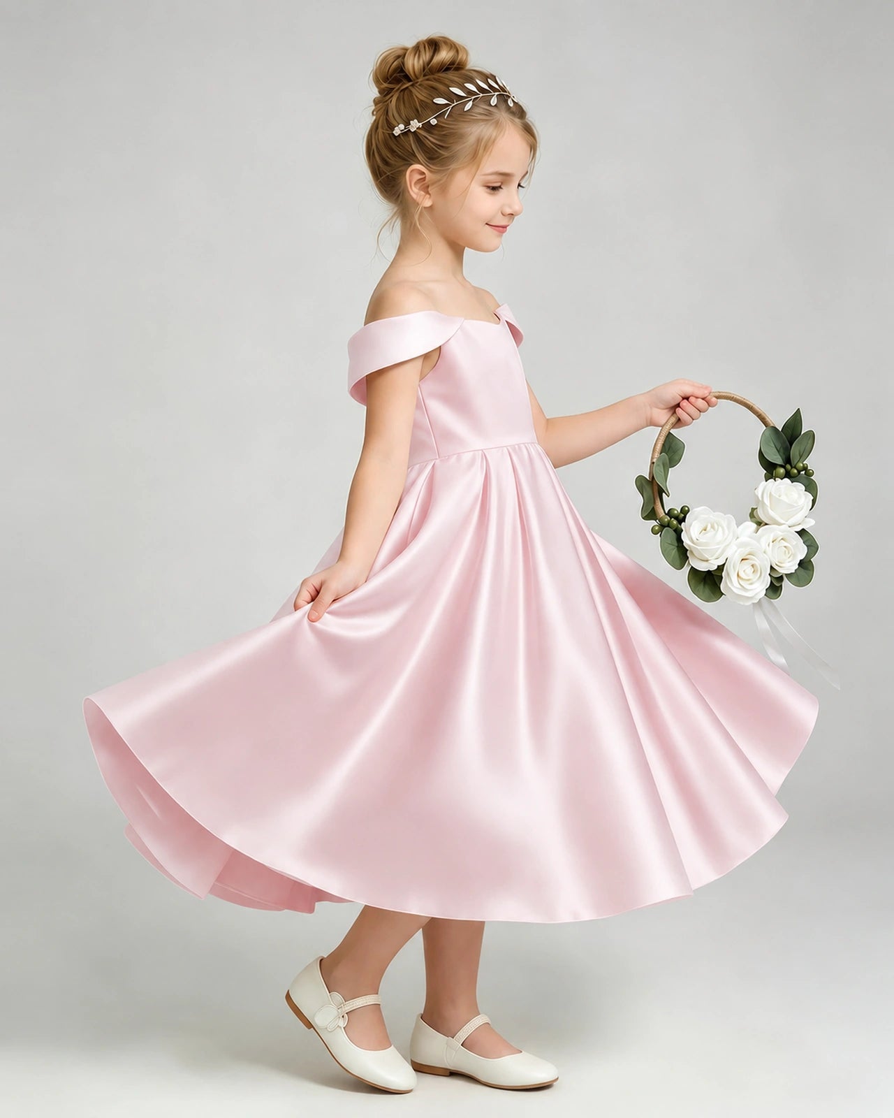 Blush Pink Flower Girl Dress 