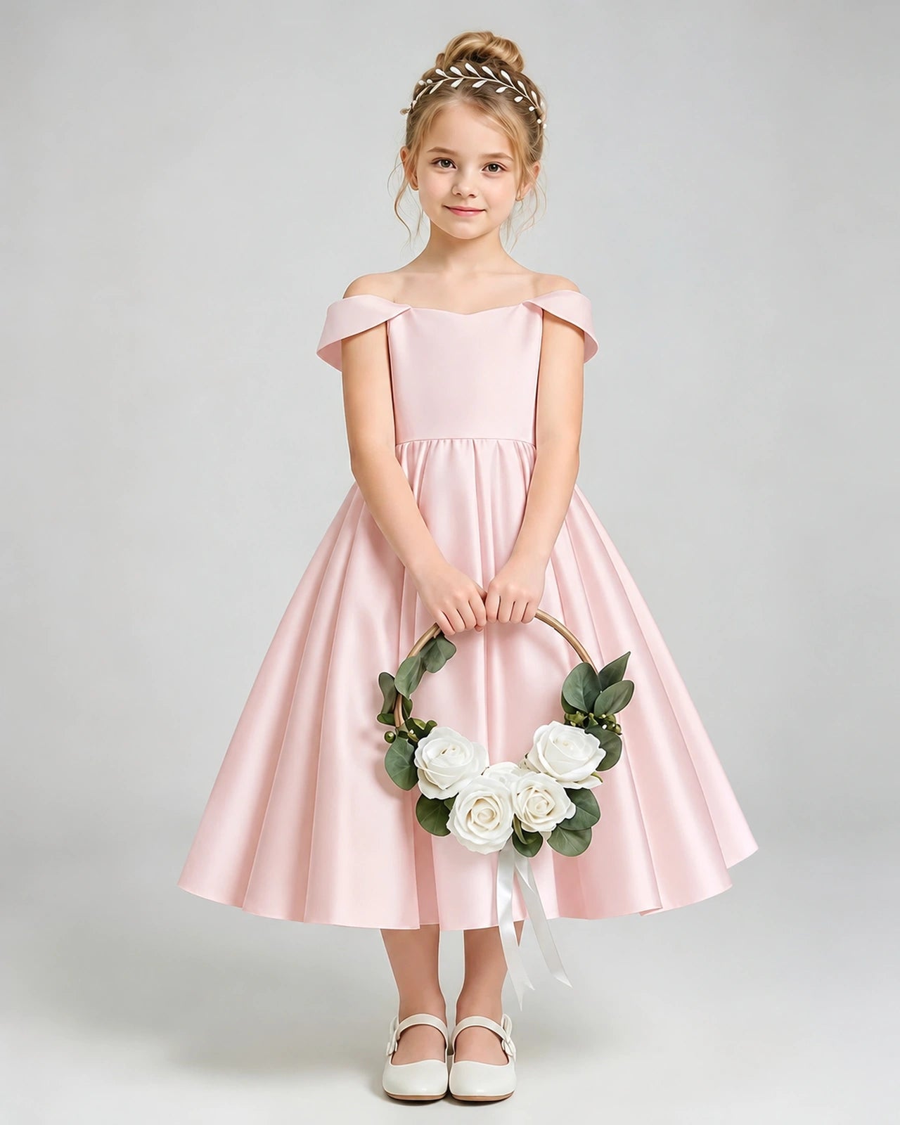 Blush Pink Flower Girl Dress 