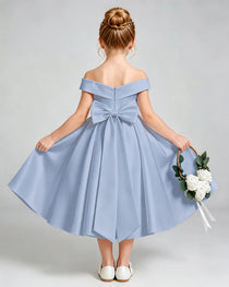 Dusty Blue Flower Girl Dress 