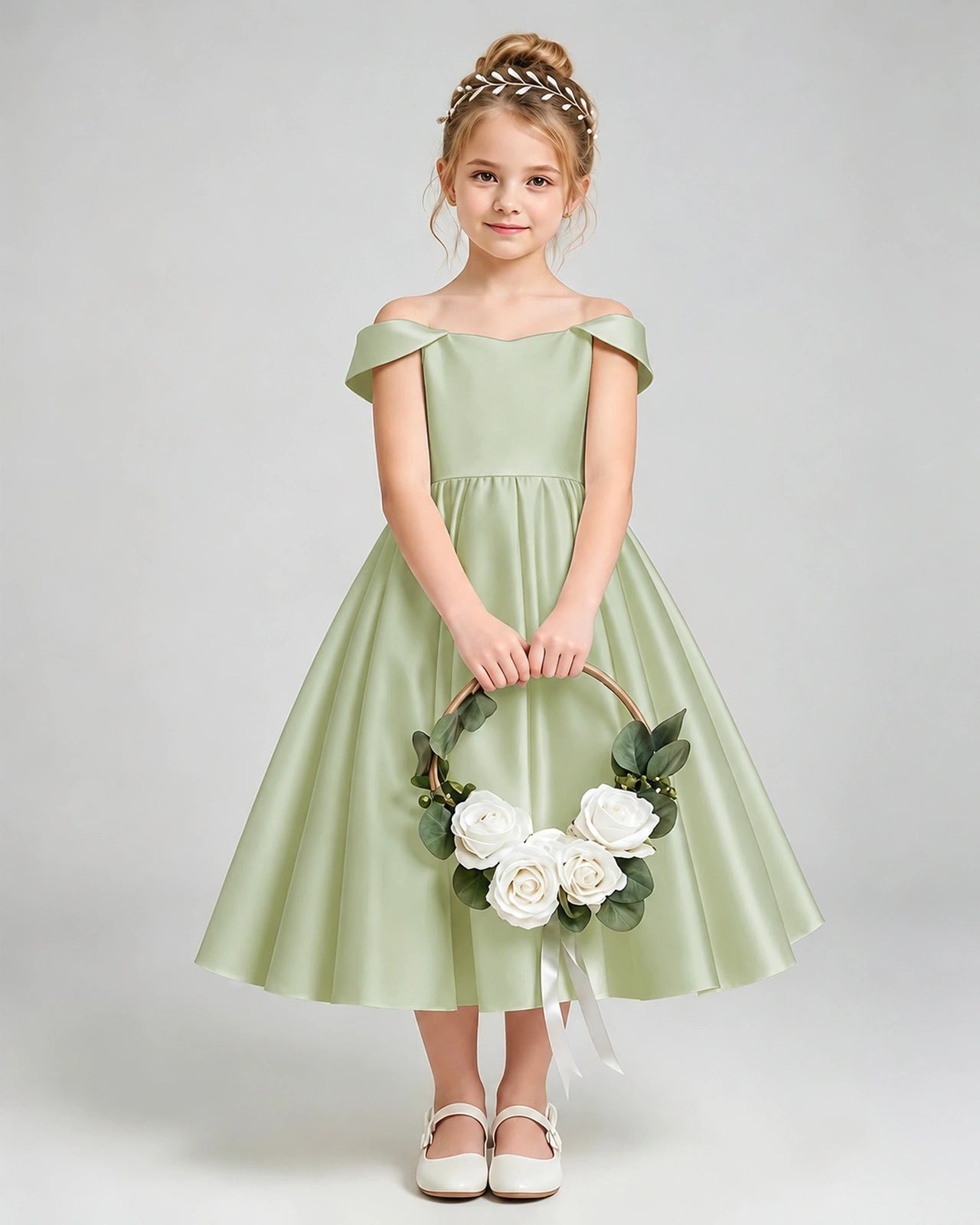 Sage Green Flower Girl Dress 