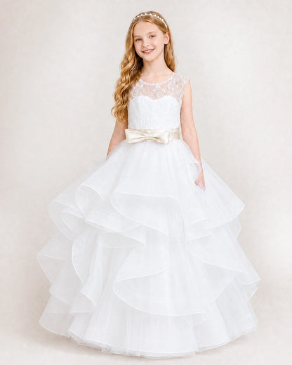 Ivory Lace Flower Girl Dress