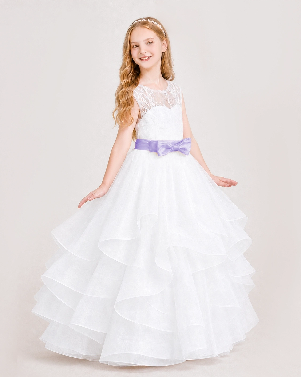 Lavender Lace Flower Girl Dress