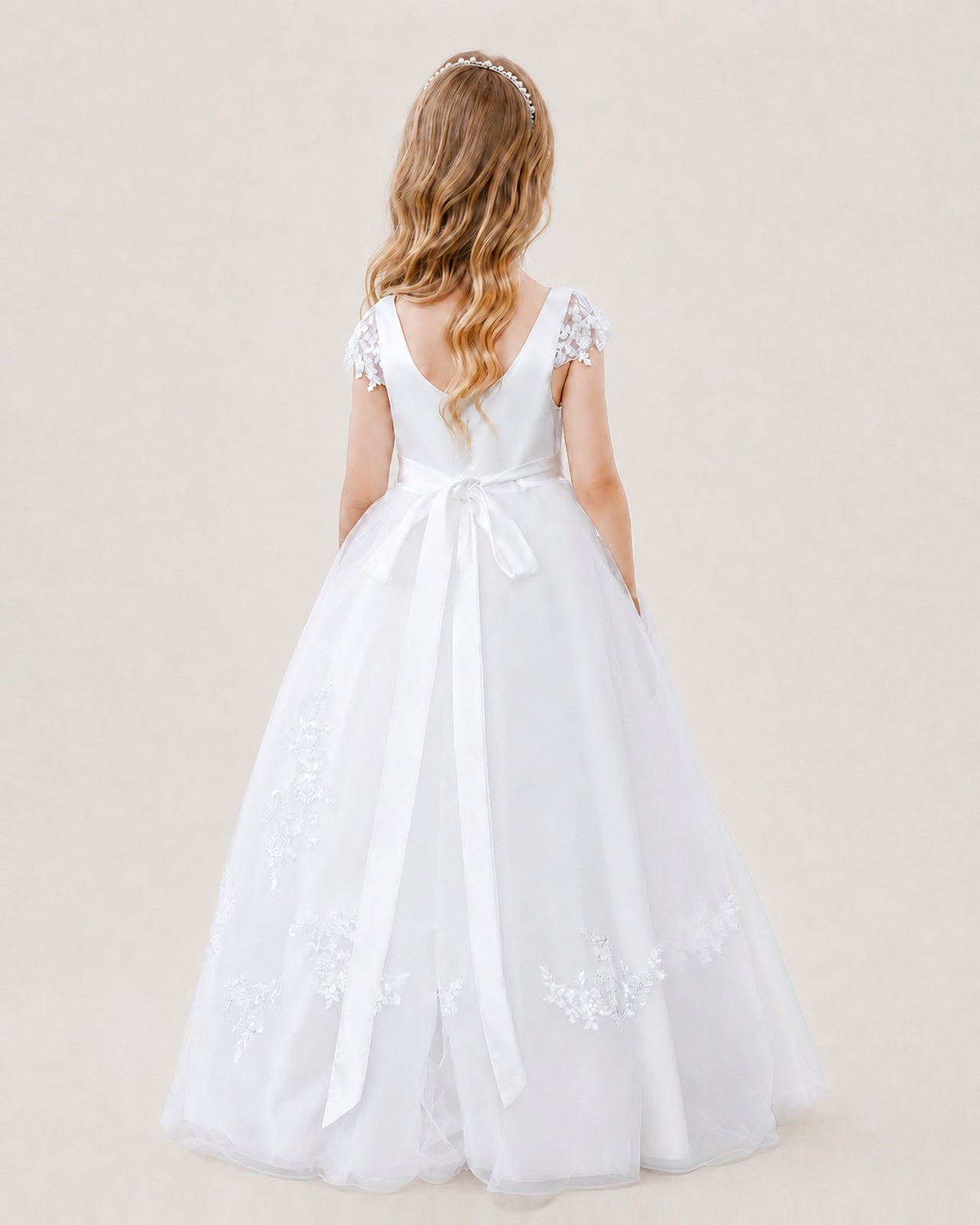 White Flower Girl Dress 