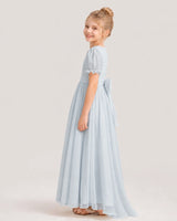 Mist Chiffon A-Line Flower Girl Dresses Side View