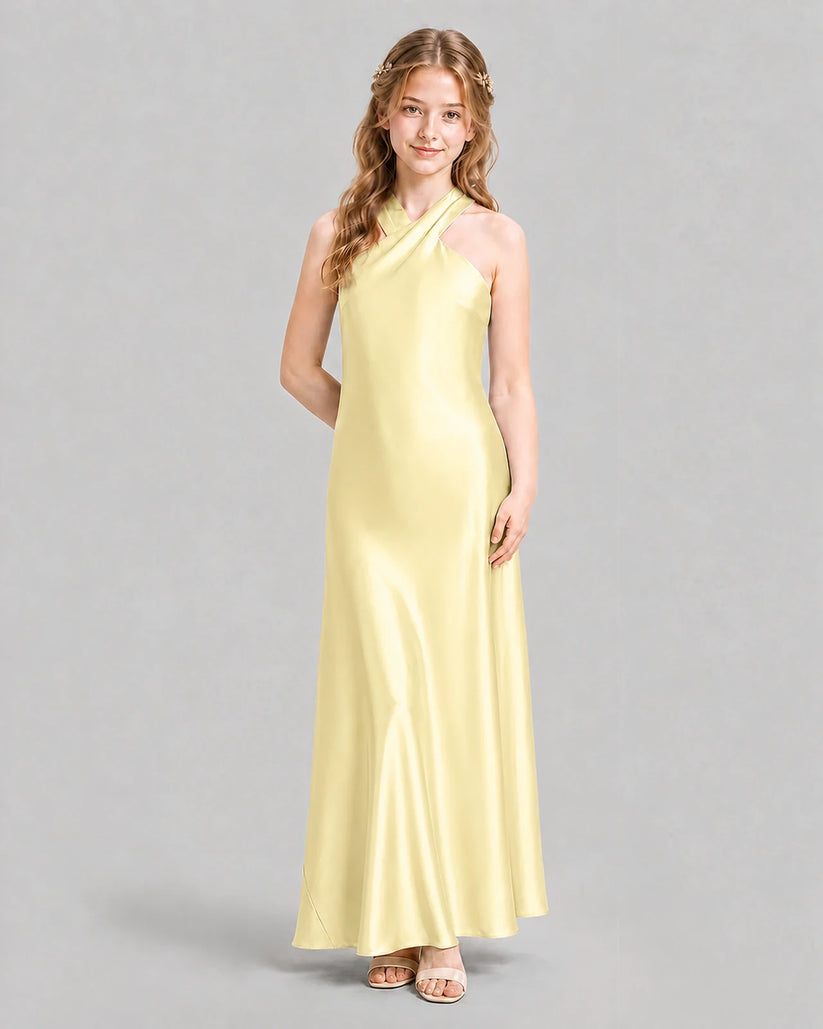 Daffodil A-line Girls Formal Dresses Pose