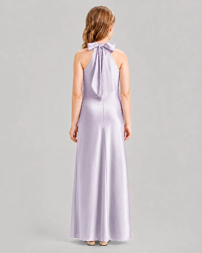 Lavender A-line Girls Formal Dresses Back
