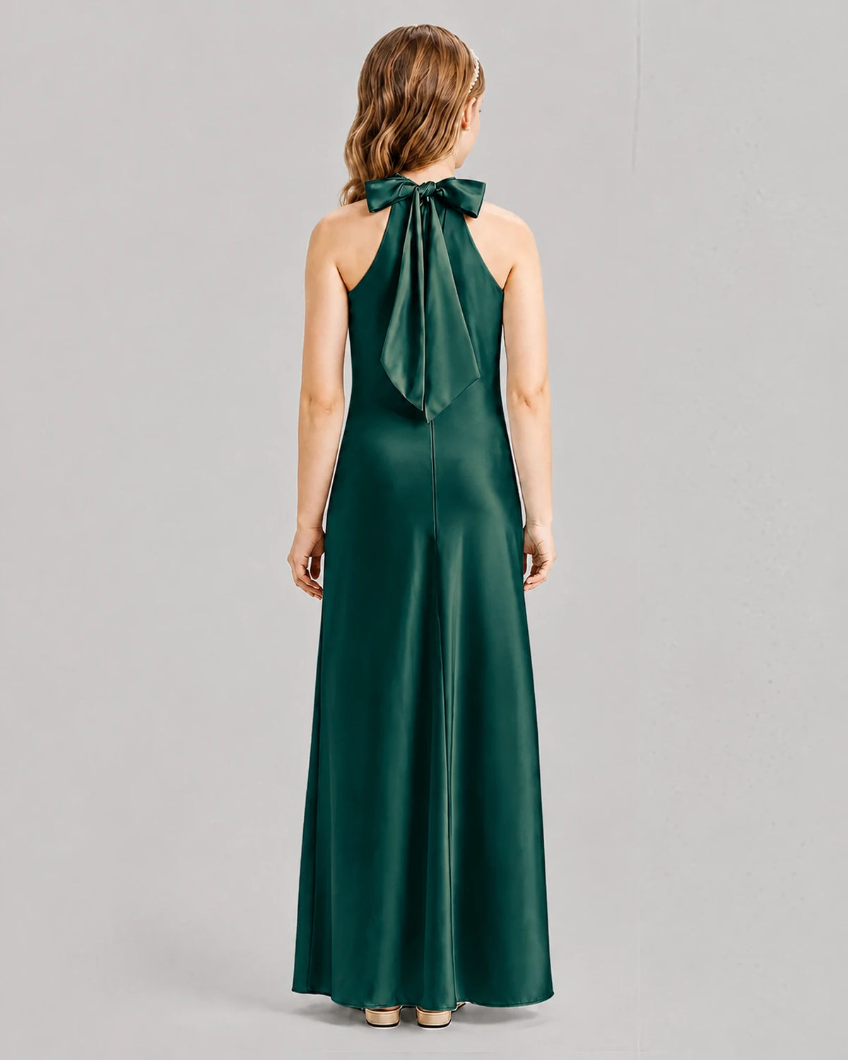 Peacock A-line Girls Formal Dresses Back