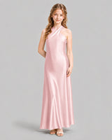 Pink A-line Girls Formal Dresses Pose