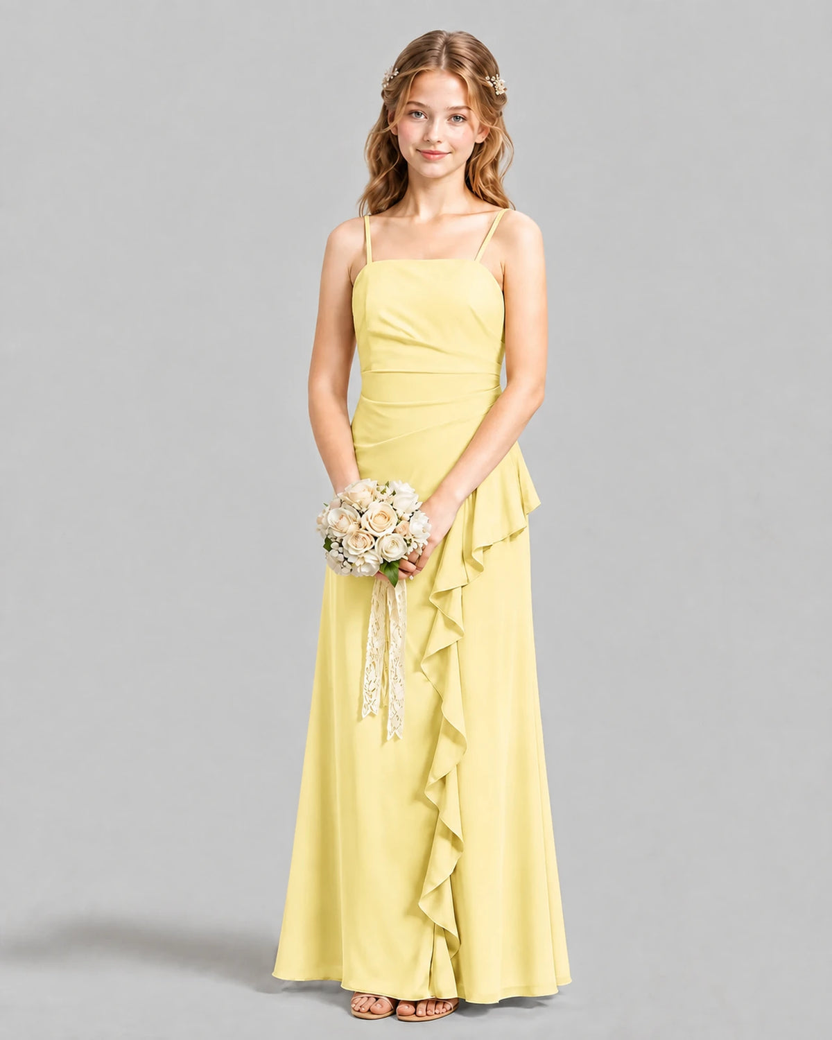 Daffodil A-line Junior Bridesmaid Dresses Front