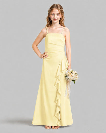 Daffodil A-line Junior Bridesmaid Dresses Pose